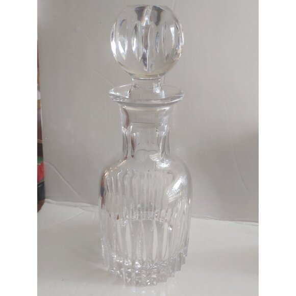 Vintage Hand Blown & Cut Crystal Decanter Artist Signed 12" Large stopper - Picture 14 of 16